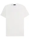 Tom Ford White Crewneck T-shirt With Logo Embroidery On The Front And Perforated Design In Cotton Man In White