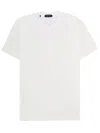Tom Ford White Crewneck T-shirt With Logo Embroidery On The Front And Perforated Design In Cotton Man In White