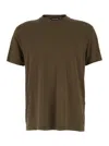 Tom Ford Brown Lyocell Cotton Crew T-shirt In Green