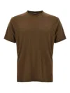 Tom Ford Military Green Crewneck T-shirt With Tf Embroidery In Lyocell And Cotton Blend Man In Green