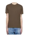Tom Ford Short Sleeved Crewneck T-shirt In Brown