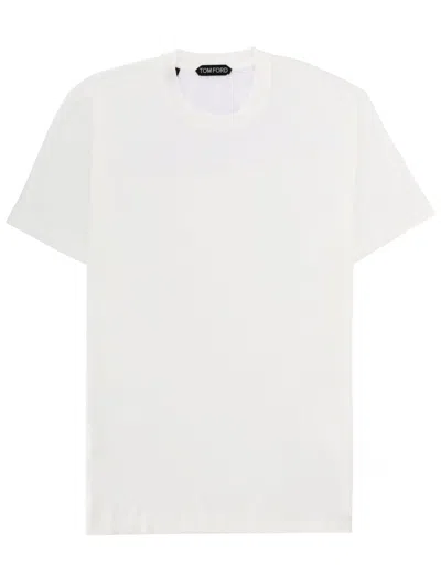 Tom Ford Lyocell Cotton Crew Neck T-shirt In White