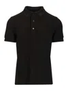 Tom Ford Mens Black Short-sleeve Lyocell-cotton Piquet Polo Shirt In Black