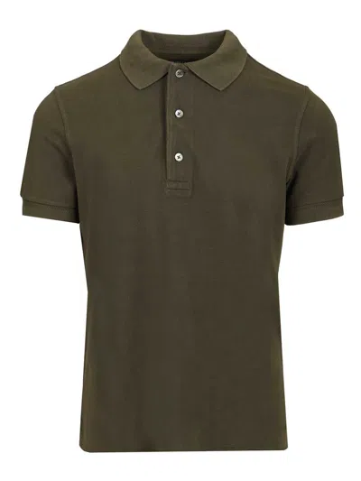 Tom Ford Lyocell Iquet Short Sleeve Polo Polo Shirt Green