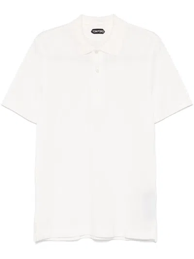 Tom Ford Lyocell Pique Polo Clothing In White