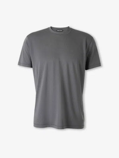 Tom Ford Lyocell And Cotton-blend Jersey T-shirt In Gray