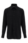 Tom Ford Black Shirt With Classic Collar In Tech Fabric Man