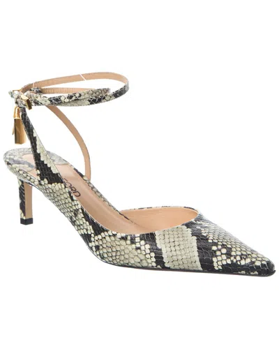 Tom Ford Macchia Snake-embossed Leather Slingback Pump In Animal Print