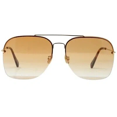 Pre-owned Tom Ford Mackenzie-02 Ft0883 30f Gold Sunglasses