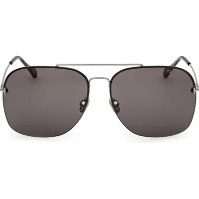 Tom Ford Mackenzie 64mm Oversize Pilot Sunglasses