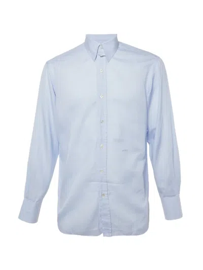 Pre-owned Tom Ford Made To Measure Long-sleeved Shirt In Blue