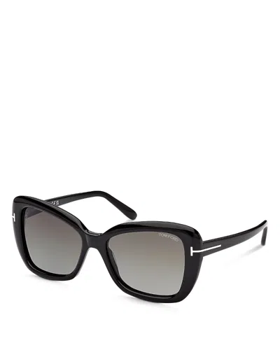 Tom Ford Maeve 55mm Gradient Butterfly Sunglasses In Black