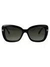 Tom Ford Sunglasses In 01b Nero Lucido / Fumo Grad