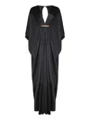 Tom Ford Flowing Black Kaftan Dress In Black
