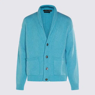 TOM FORD TOM FORD BLUE CASHMERE KNITWEAR