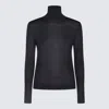 Tom Ford Silk Cashmere Turtleneck Sweater Sweaters And Cardigans In Night Indigo