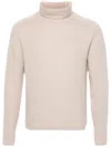 Tom Ford Brushed Wool Blend Roll Neck Sweater In Nude & Neutrals