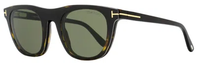 Pre-owned Tom Ford Magnetic Clip On Square Sunglasses05251) In Havana/gray (ft5895/b