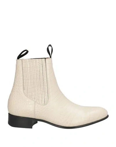 Tom Ford Man Ankle Boots Off White Size 9 Calfskin