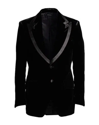 Tom Ford Man Blazer Black Size 46 Viscose, Silk