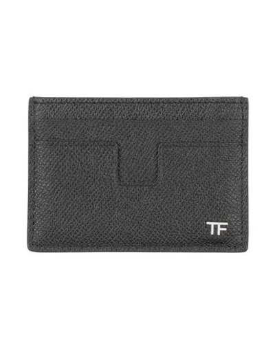 Tom Ford Man Cardholder Black Size - Calfskin, Ecobrass
