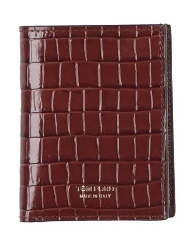 Tom Ford Man Cardholder Chocolate Brown Size - Leather