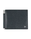 Tom Ford Man Cardholder Midnight Blue Size - Calfskin, Ecobrass