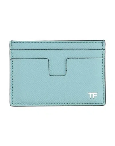 Tom Ford Man Cardholder Sky Blue Size - Calfskin