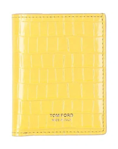 Tom Ford Man Cardholder Yellow Size - Calfskin