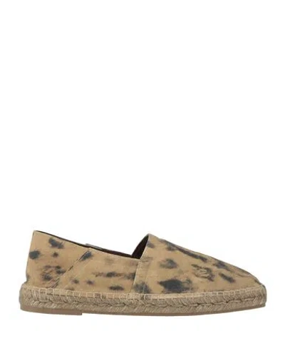 Tom Ford Man Espadrilles Beige Size 8 Calfskin In Sand