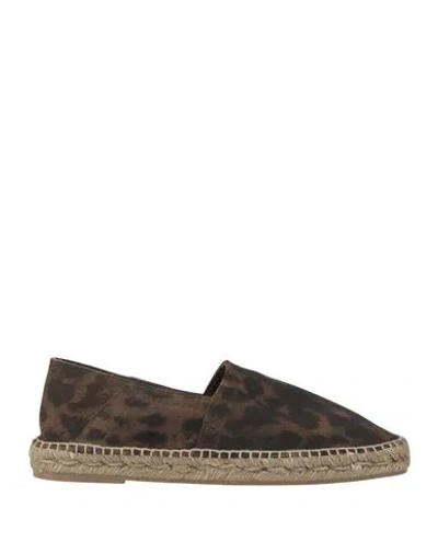 Tom Ford Man Espadrilles Chocolate Brown Size 9 Calfskin