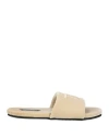 Tom Ford Man House Slipper Beige Size 13 Viscose, Cupro, Soft Leather In Brown