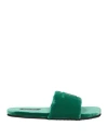 Tom Ford Man House Slipper Emerald Green Size 12 Viscose, Cupro, Leather
