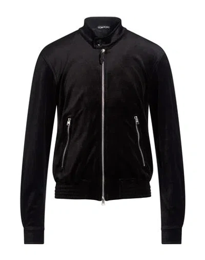 Tom Ford Man Jacket Black Size 46 Silk, Cotton