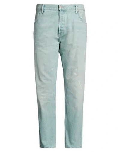 Tom Ford Man Jeans Light Green Size 40 Cotton In Blue