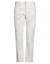 Tom Ford Man Jeans White Size 34 Cotton, Polyurethane In White