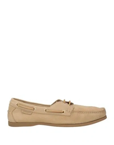 Tom Ford Man Loafers Beige Size 9 Calfskin, Brass In Nude