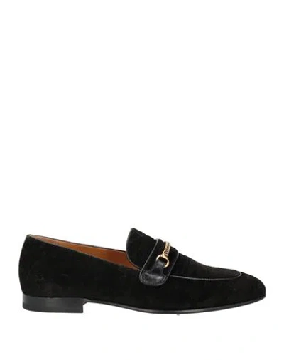 Tom Ford Bailey Chain-embellished Leather-trimmed Velvet Loafers In Black