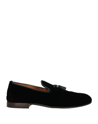 Tom Ford Man Loafers Black Size 9 Calfskin, Textile Fibers