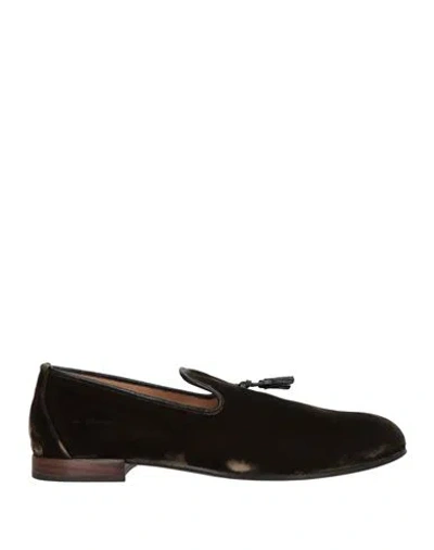 Tom Ford Man Loafers Dark Green Size 10 Calfskin, Textile Fibers In Black