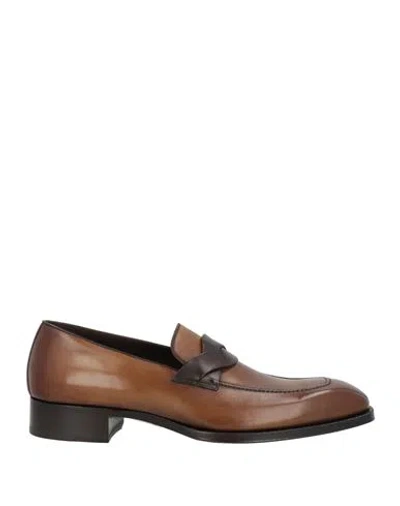 Tom Ford Man Loafers Light Brown Size 9 Calfskin