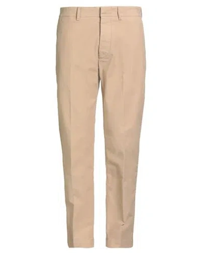 Tom Ford Man Pants Beige Size 34 Cotton, Polyurethane In Neutral
