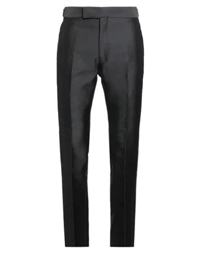 Tom Ford Man Pants Charcoal Size 38 Cotton, Polyester, Silk In Gray