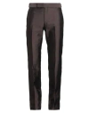 Tom Ford Man Pants Chocolate Brown Size 42 Cotton, Polyester, Silk In Brown