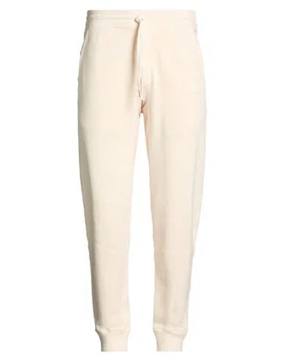 Tom Ford Man Pants Ivory Size 38 Cotton In White