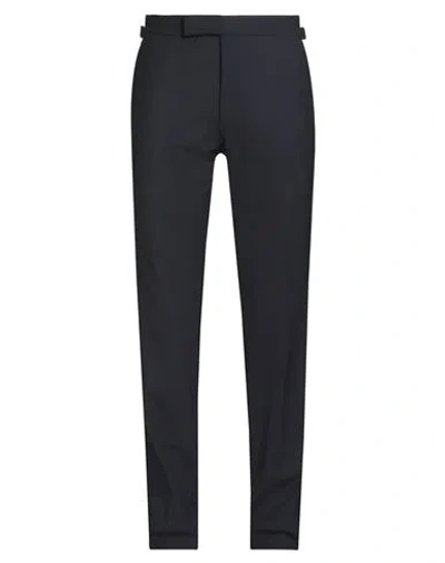 Tom Ford Man Pants Midnight Blue Size 38 Wool, Elastane In Black