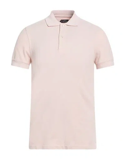 Tom Ford Man Polo Shirt Antique Rose Size 50 Cotton In Pink