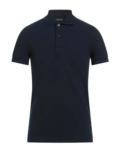 Tom Ford Man Polo Shirt Midnight Blue Size 36 Cotton