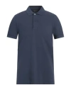 Tom Ford Blue Polo T-shirt With Embroidered Tone On Tone Logo In Cotton Man In Navy