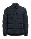 Tom Ford "techno Satin" Padded Jacket In Navy